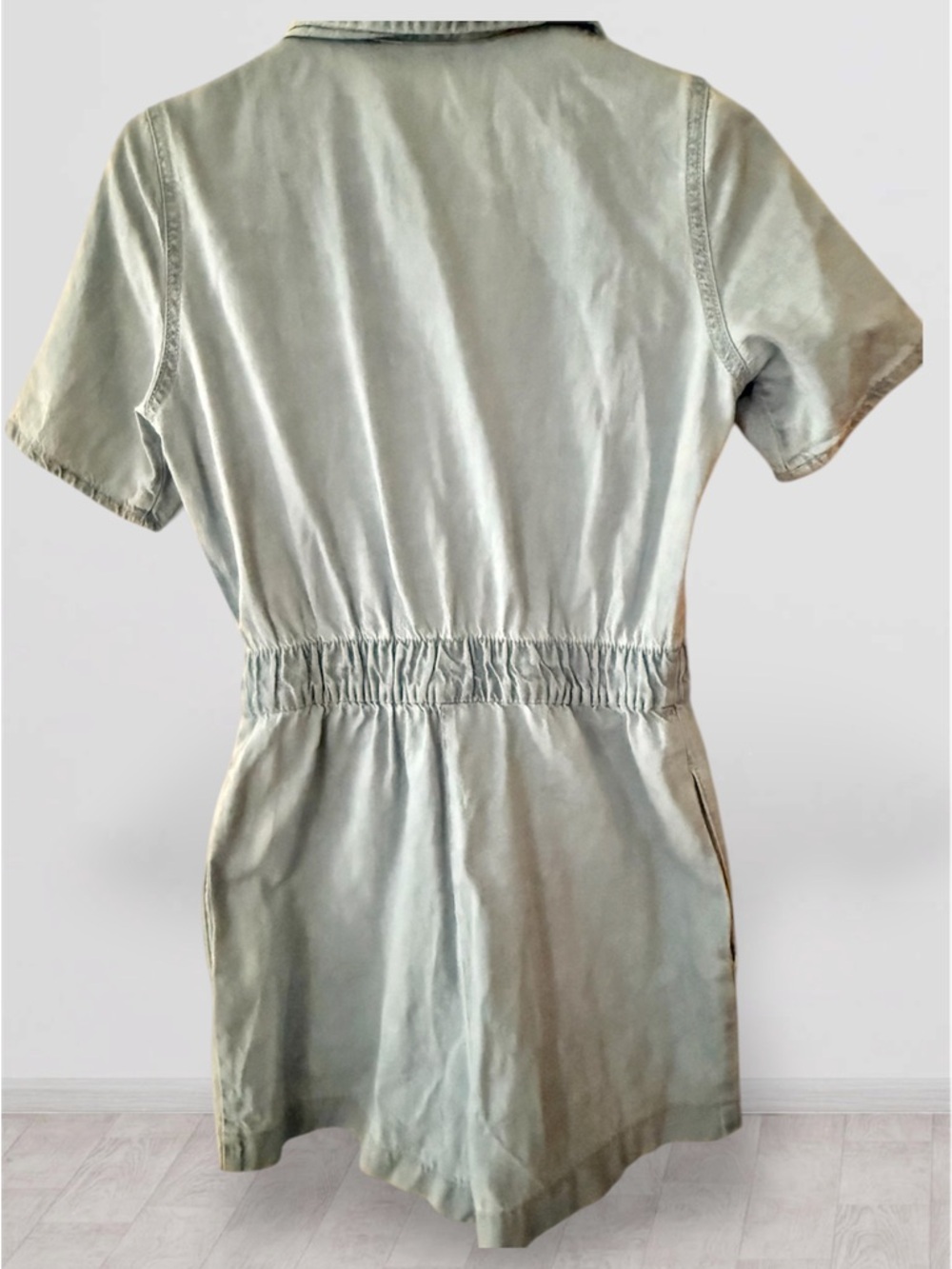 ZARA Light Wash Denim Romper - Size XS - Picture 3 of 8